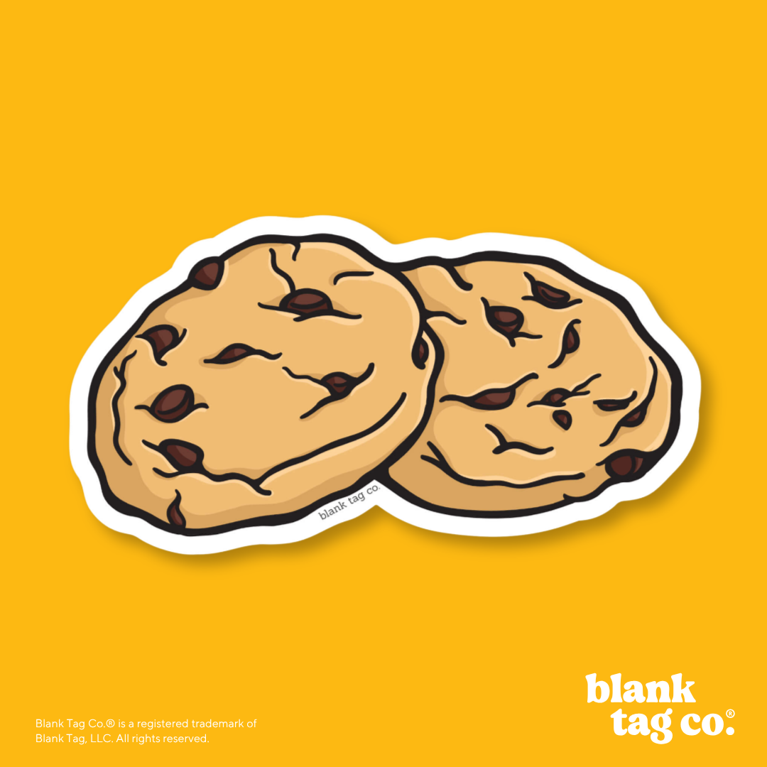 Blank Tag Co.® Waterproof Sticker - Chocolate Chip Cookies