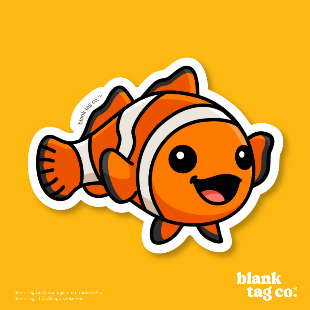 Blank Tag Co.® Waterproof Sticker - Clownfish
