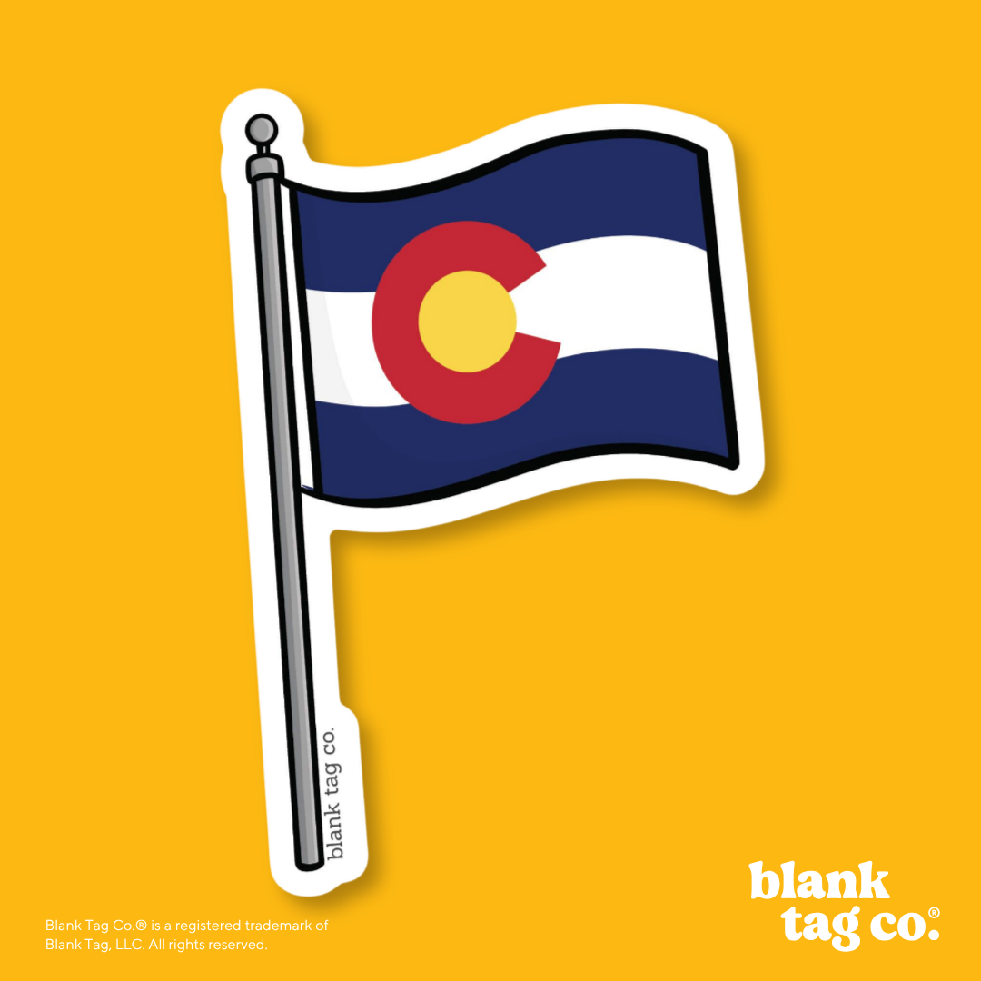 Blank Tag Co.® Waterproof Sticker - Colorado Flag