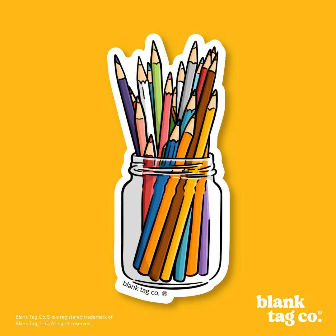 Blank Tag Co.® Waterproof Sticker - Colored Pencils