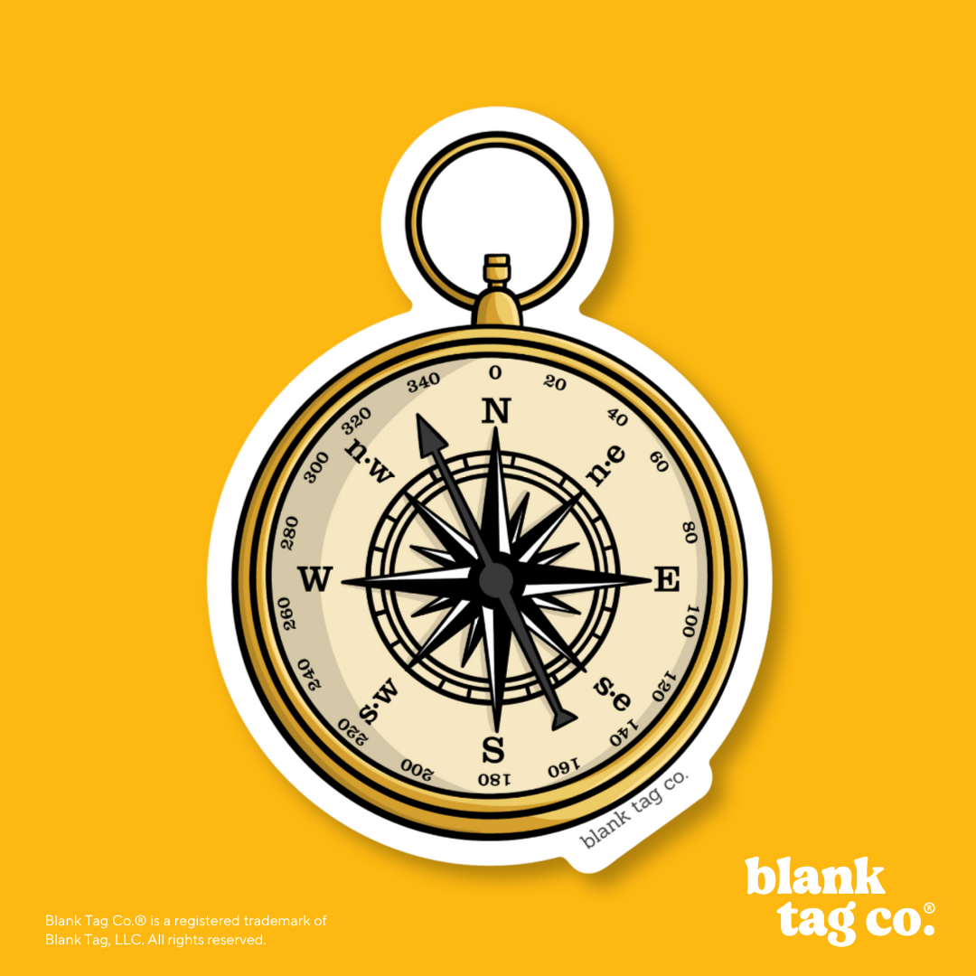 Blank Tag Co.® Waterproof Sticker - Compass