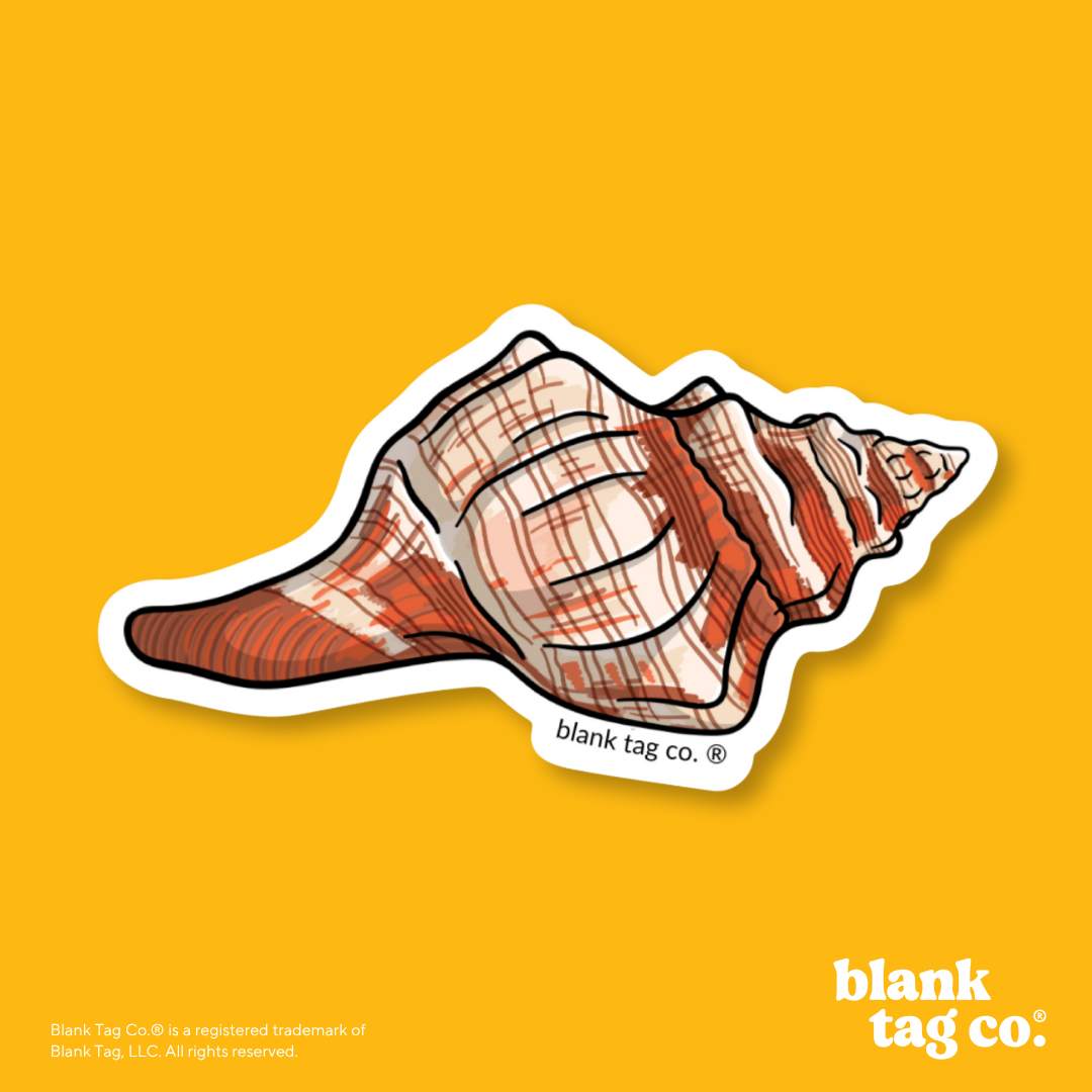 Blank Tag Co.® Waterproof Sticker - Conch Shell