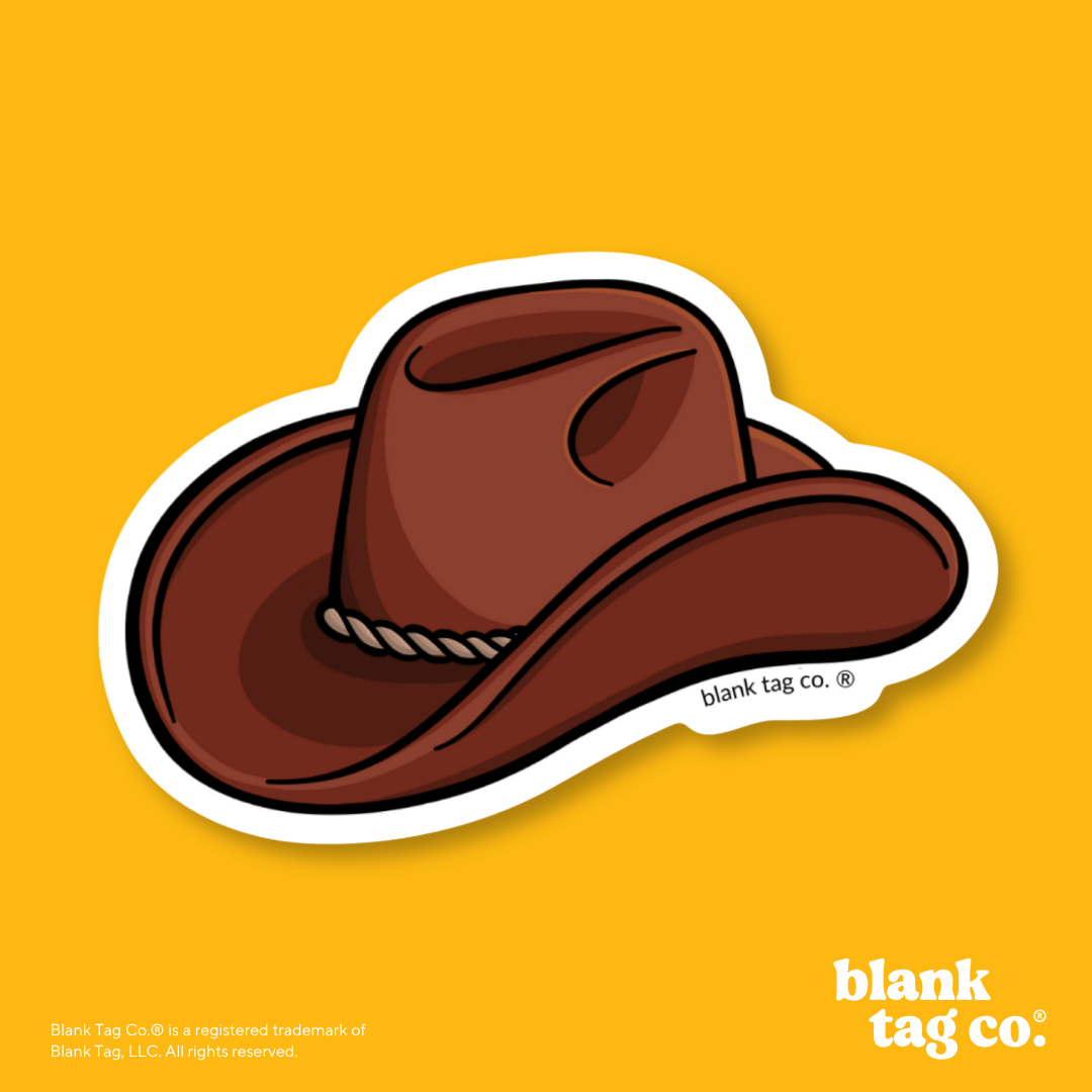 Blank Tag Co.® Waterproof Sticker - Cowboy Hat