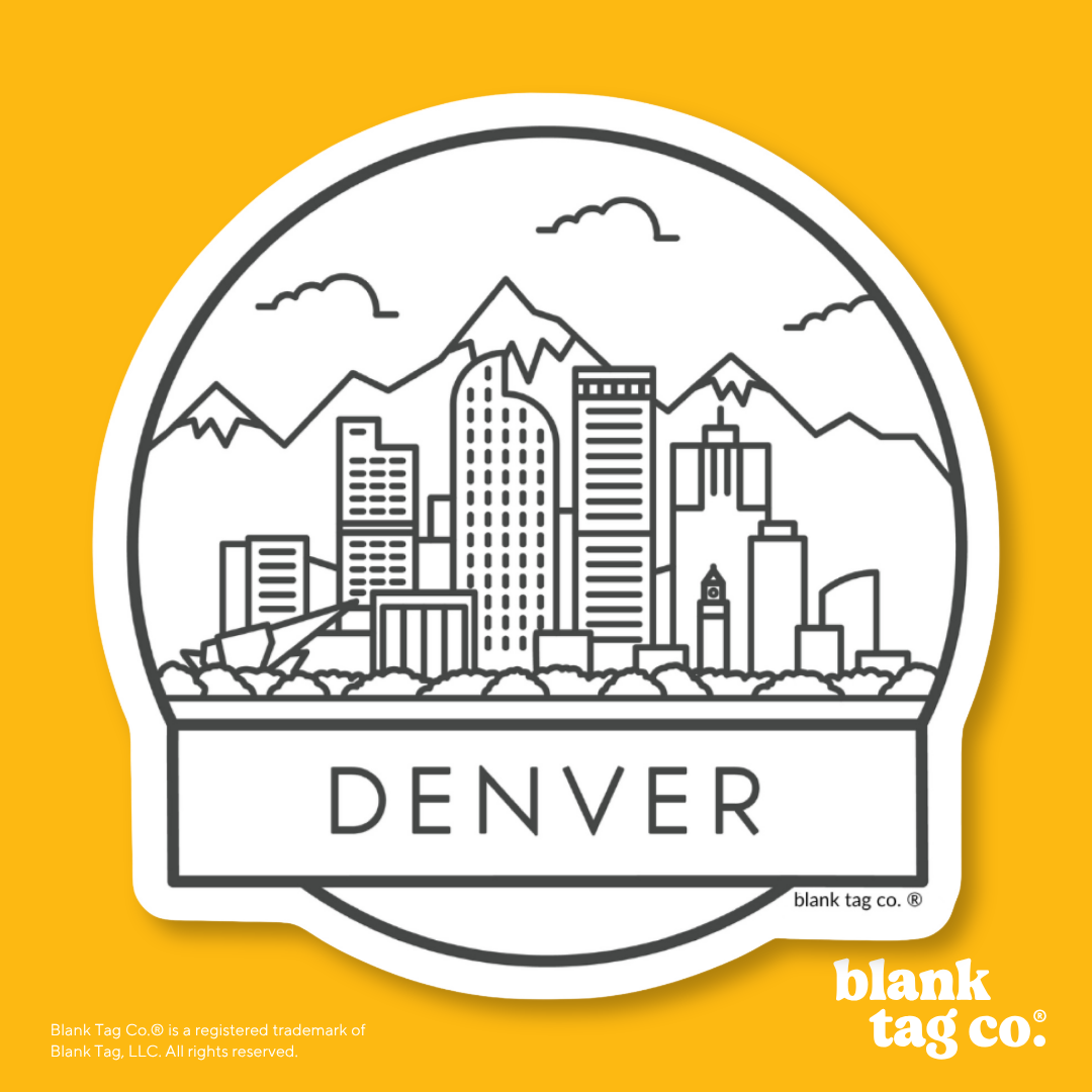 Blank Tag Co.® Waterproof Sticker - Denver Cityscape