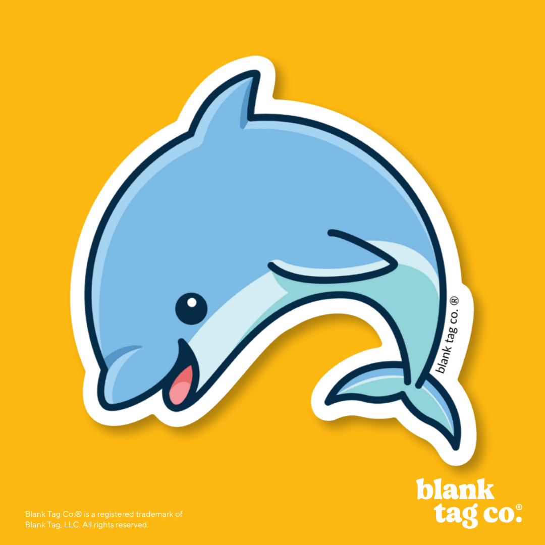 Blank Tag Co.® Waterproof Sticker - Dolphin