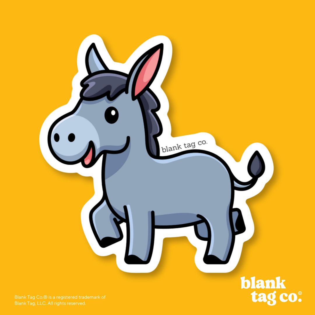 Blank Tag Co.® Waterproof Sticker - Donkey