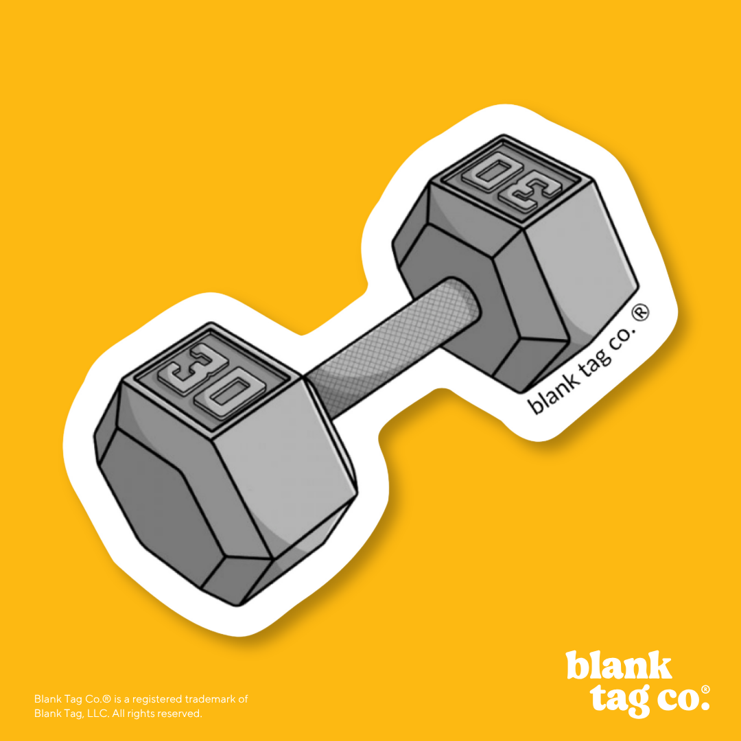 Blank Tag Co.® Waterproof Sticker - Dumbbell
