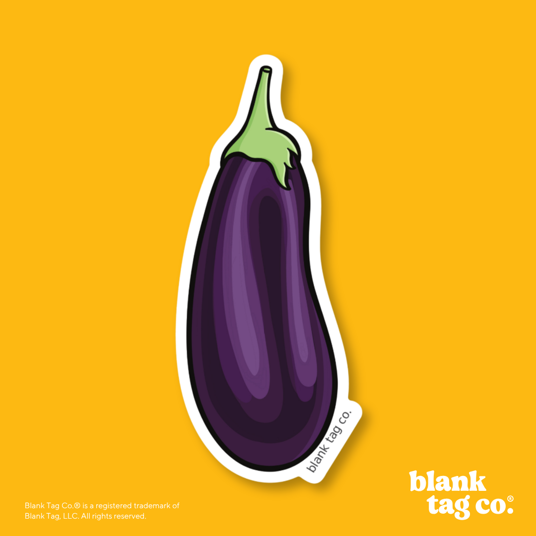 Blank Tag Co.® Waterproof Sticker - Eggplant