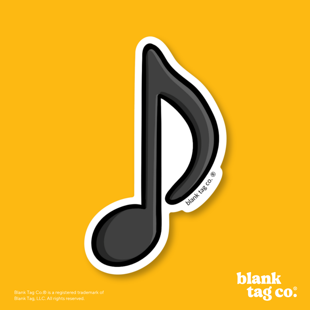 Blank Tag Co.® Waterproof Sticker - Eighth Note