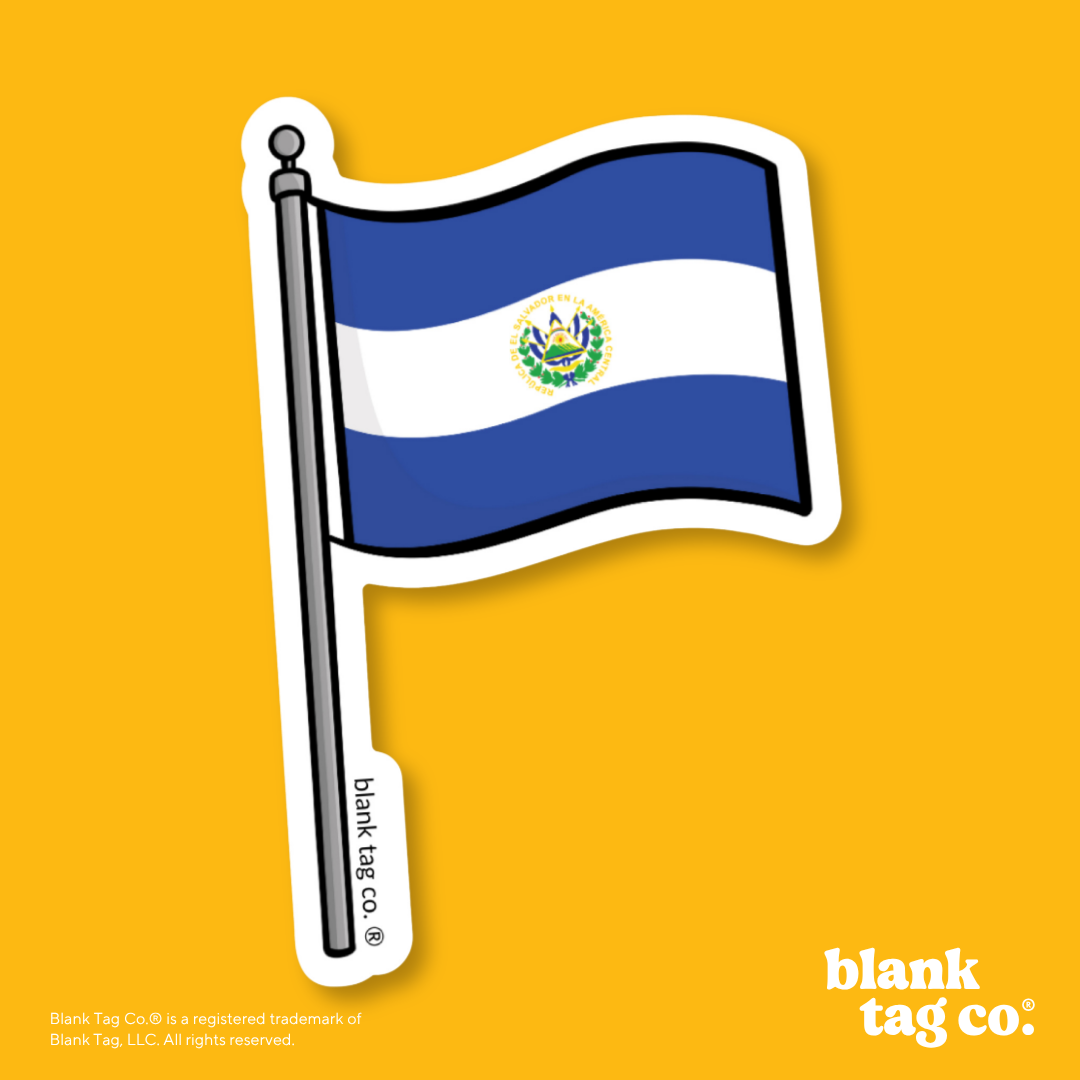 Blank Tag Co.® Waterproof Sticker - El Salvador Flag