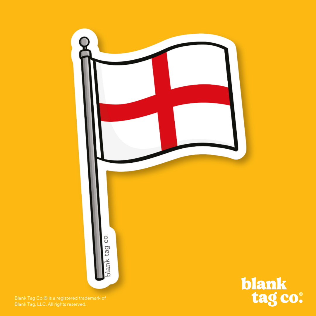 Blank Tag Co.® Waterproof Sticker - England Flag