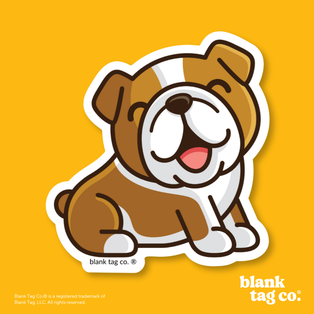 Blank Tag Co.® Waterproof Sticker - English Bulldog
