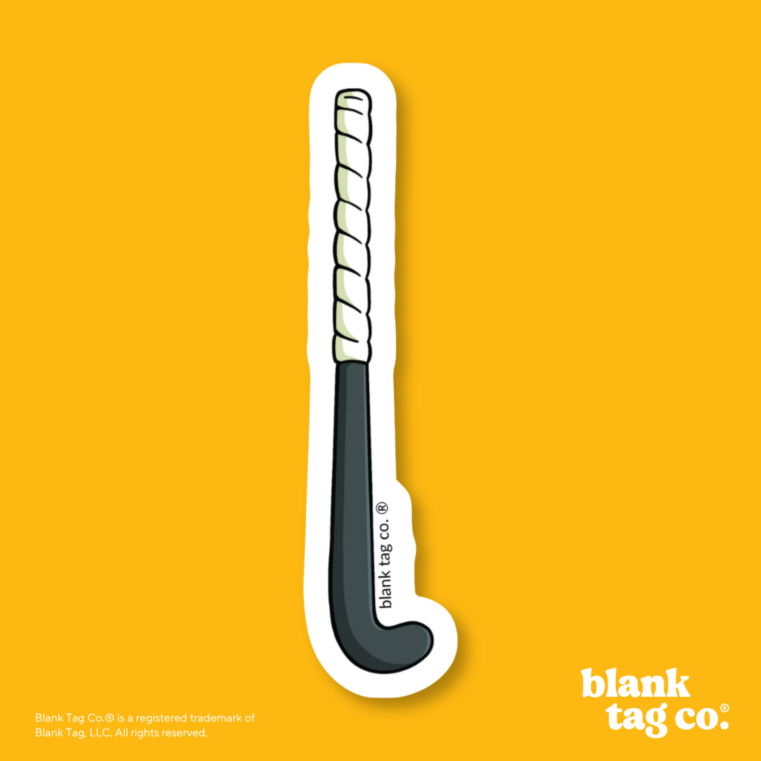 Blank Tag Co.® Waterproof Sticker - Field Hockey Stick