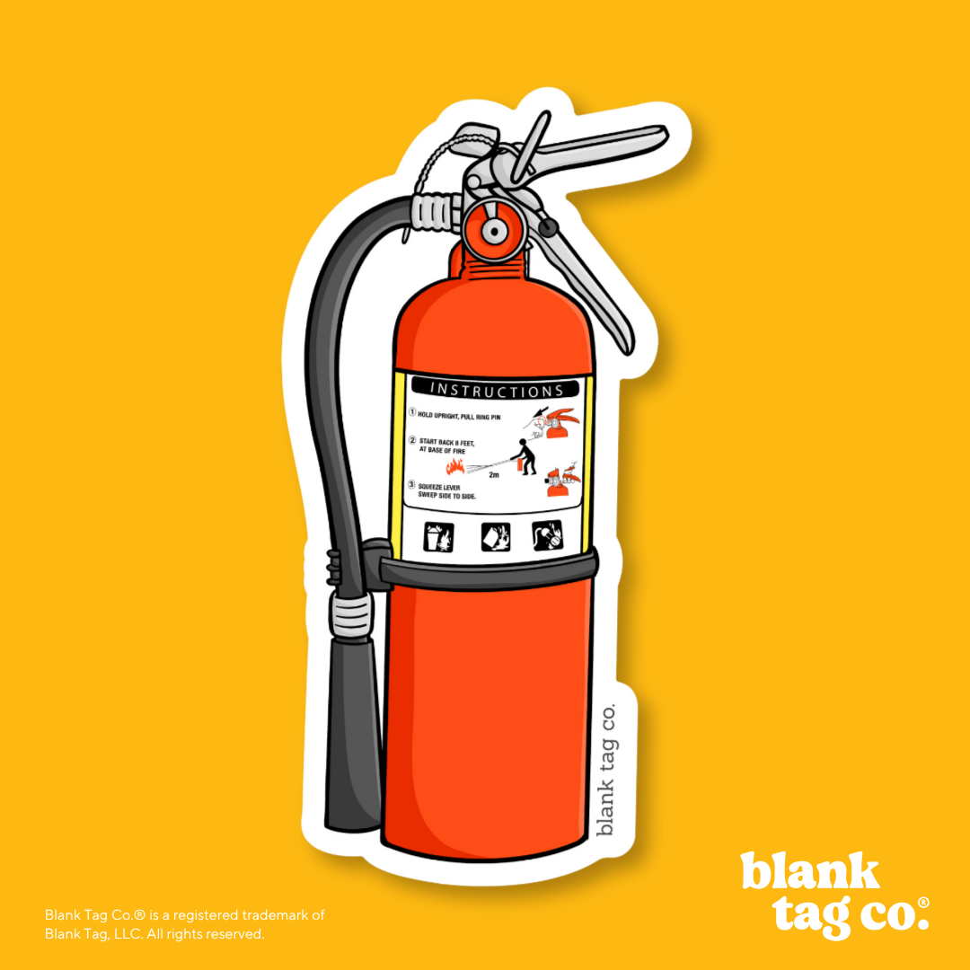 Blank Tag Co.® Waterproof Sticker - Fire Extinguisher