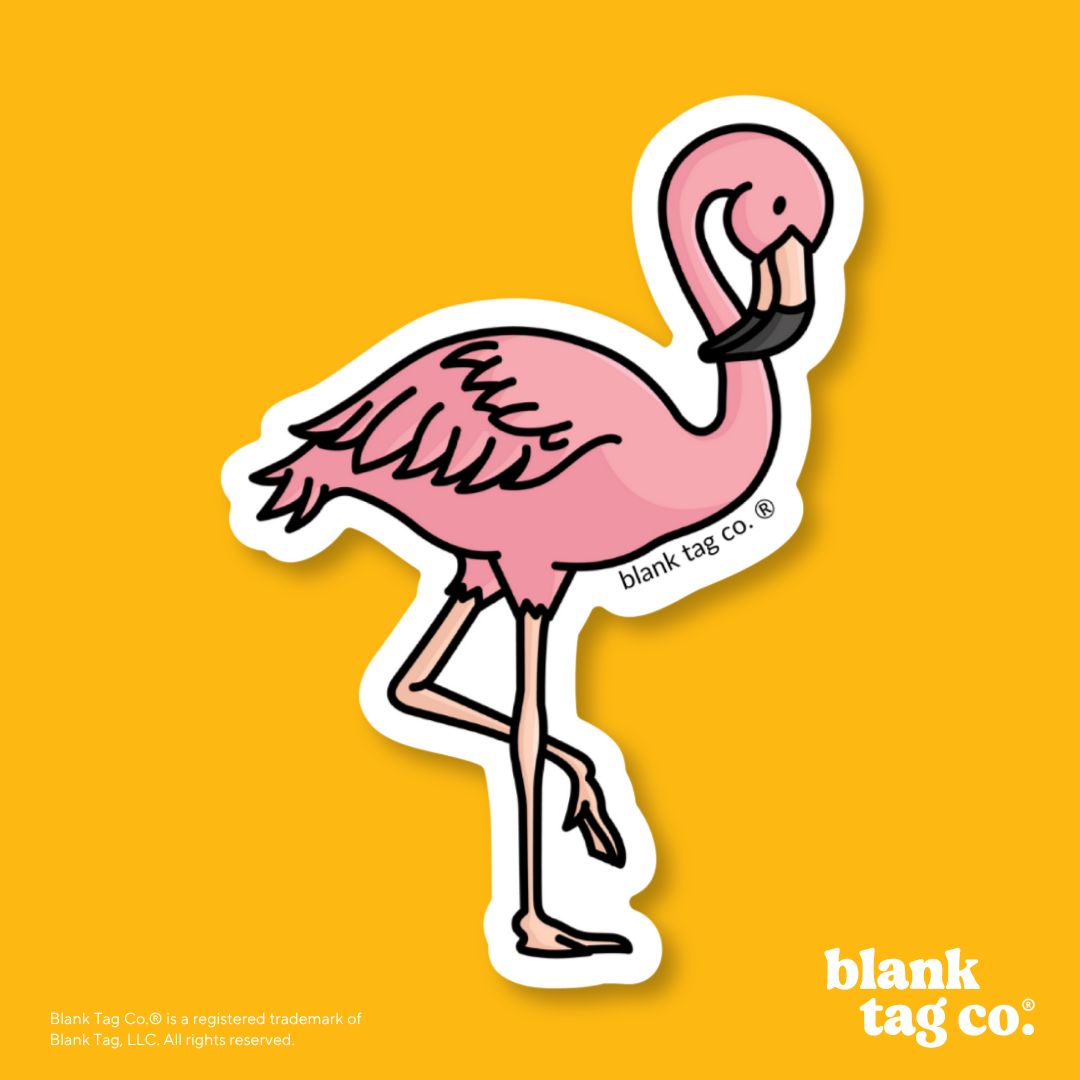 Blank Tag Co.® Waterproof Sticker - Flamingo