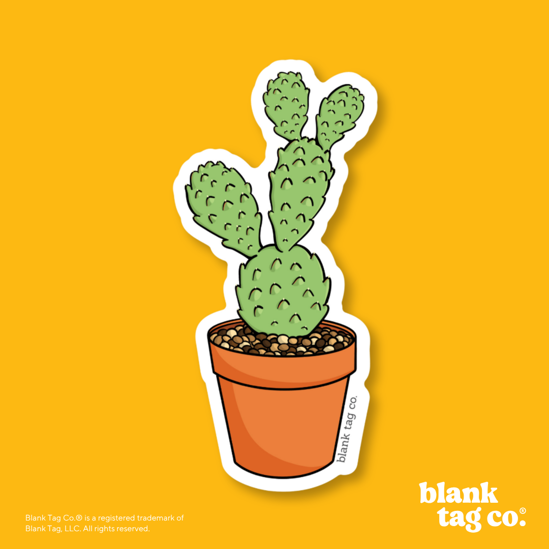 Blank Tag Co.® Waterproof Sticker - Flat Mini Cactus