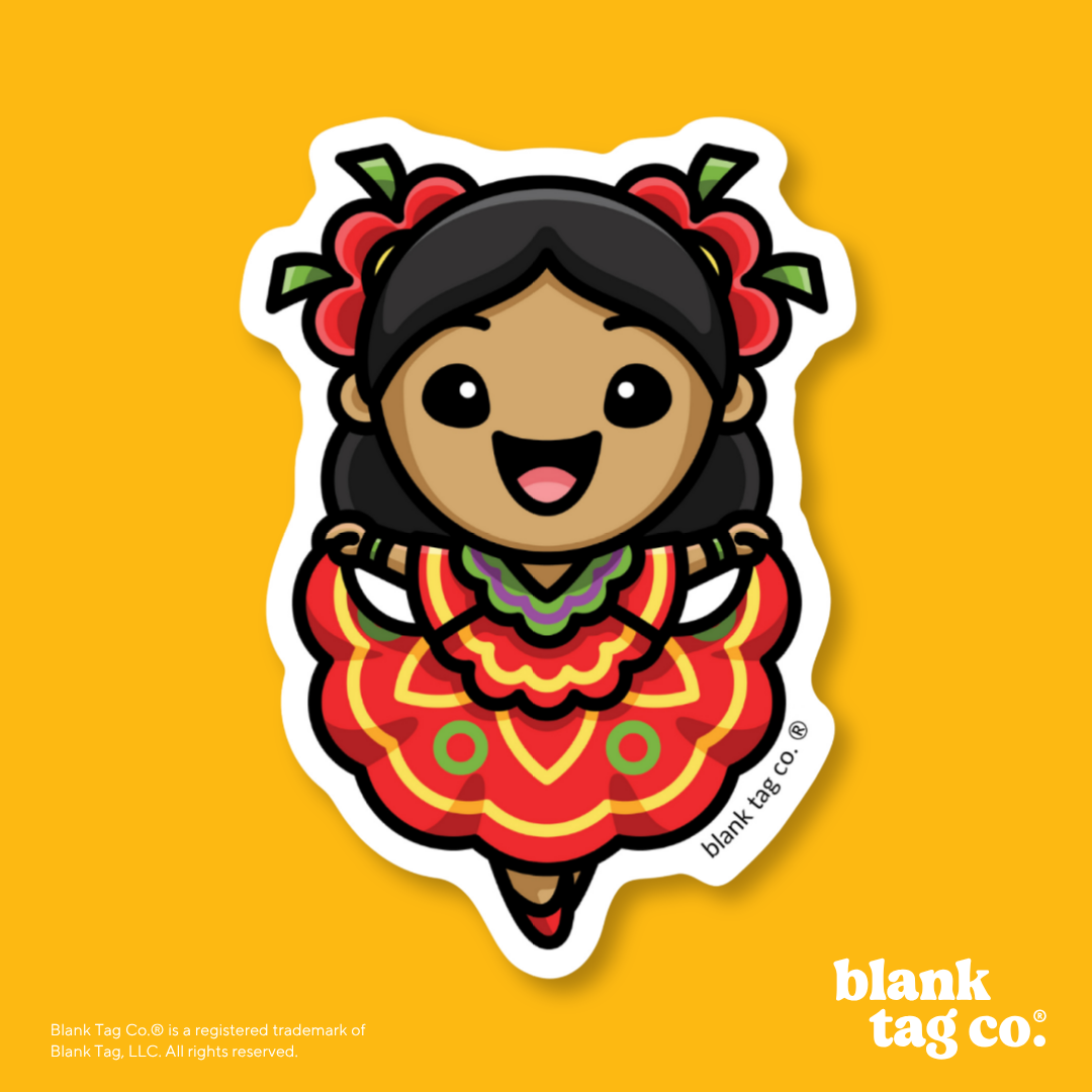 Blank Tag Co.® Waterproof Sticker - Folklorico Dancer