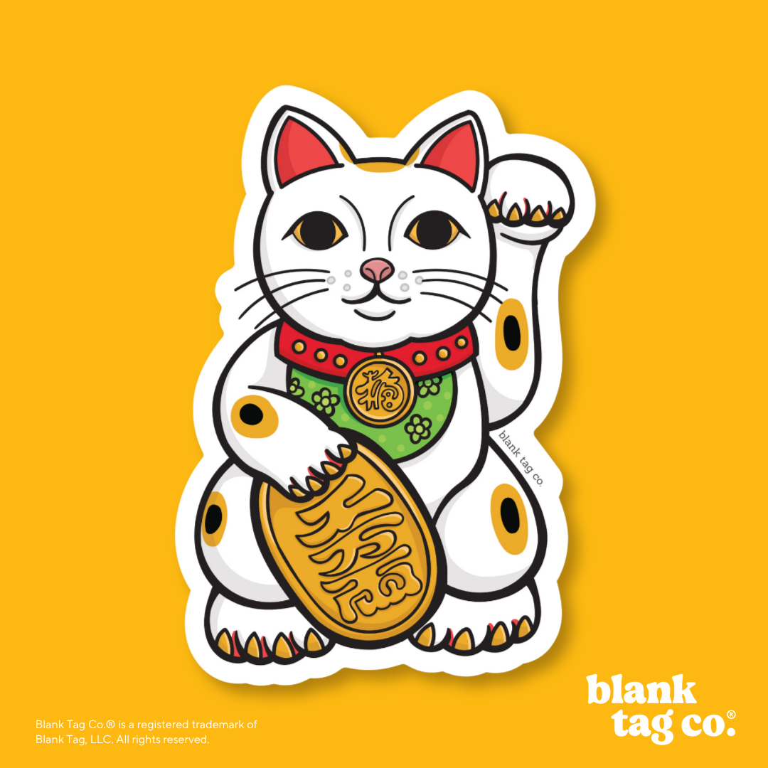 Blank Tag Co.® Waterproof Sticker - Fortune Cat (Maneki Neko)