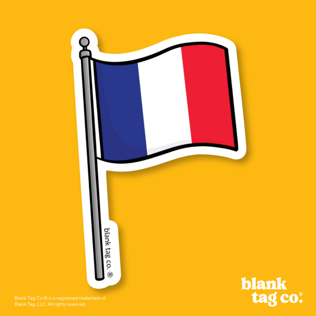 Blank Tag Co.® Waterproof Sticker - France Flag