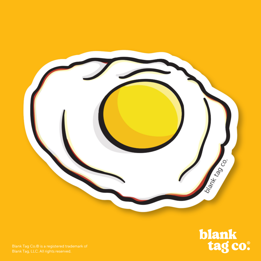 Blank Tag Co.® Waterproof Sticker - Fried Egg