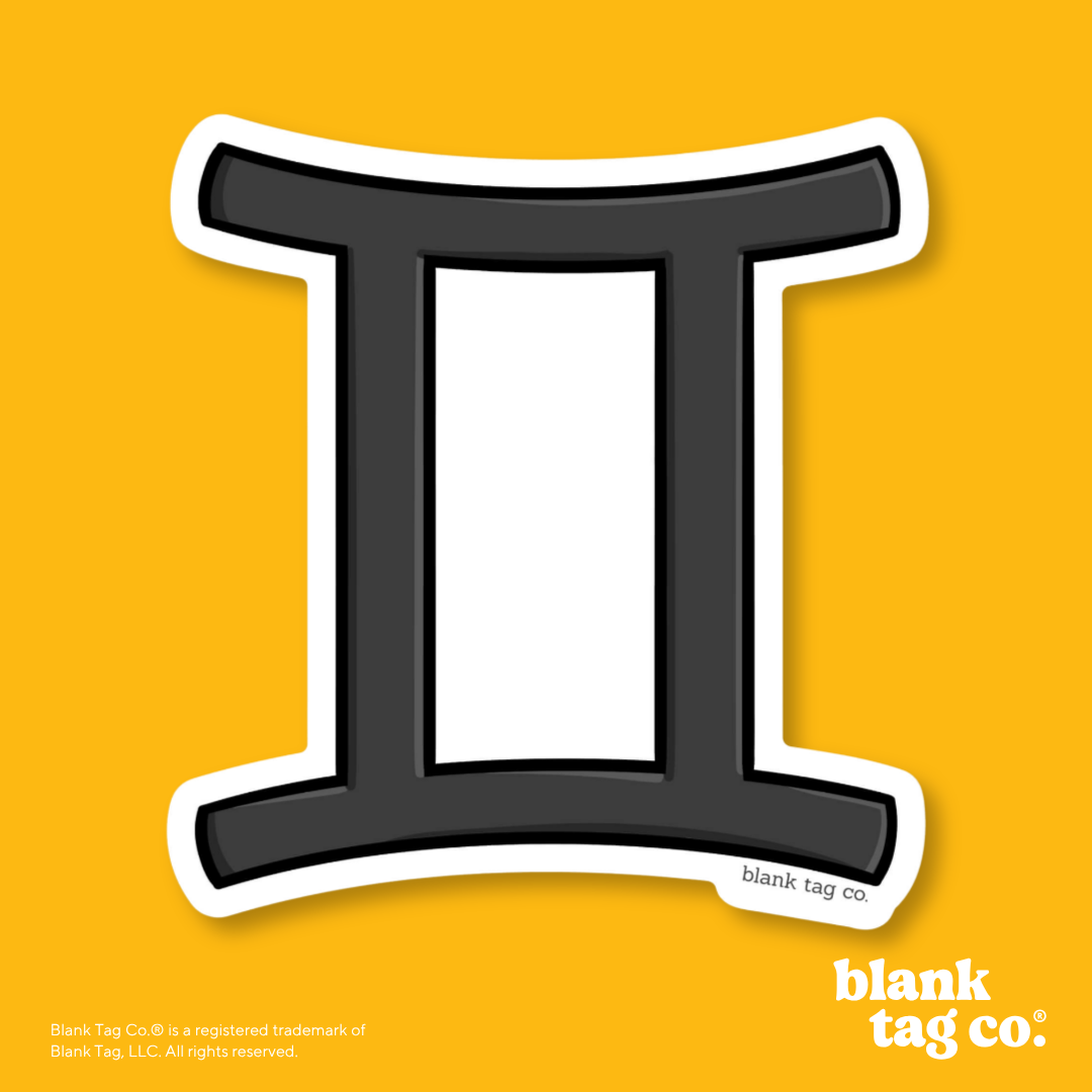 Blank Tag Co.® Waterproof Sticker - Gemini Sign