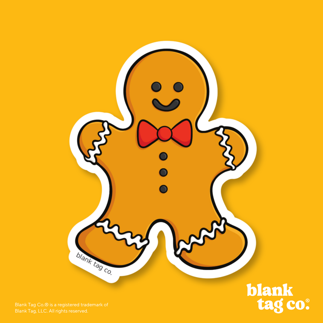 Blank Tag Co.® Waterproof Sticker - Gingerbread Man