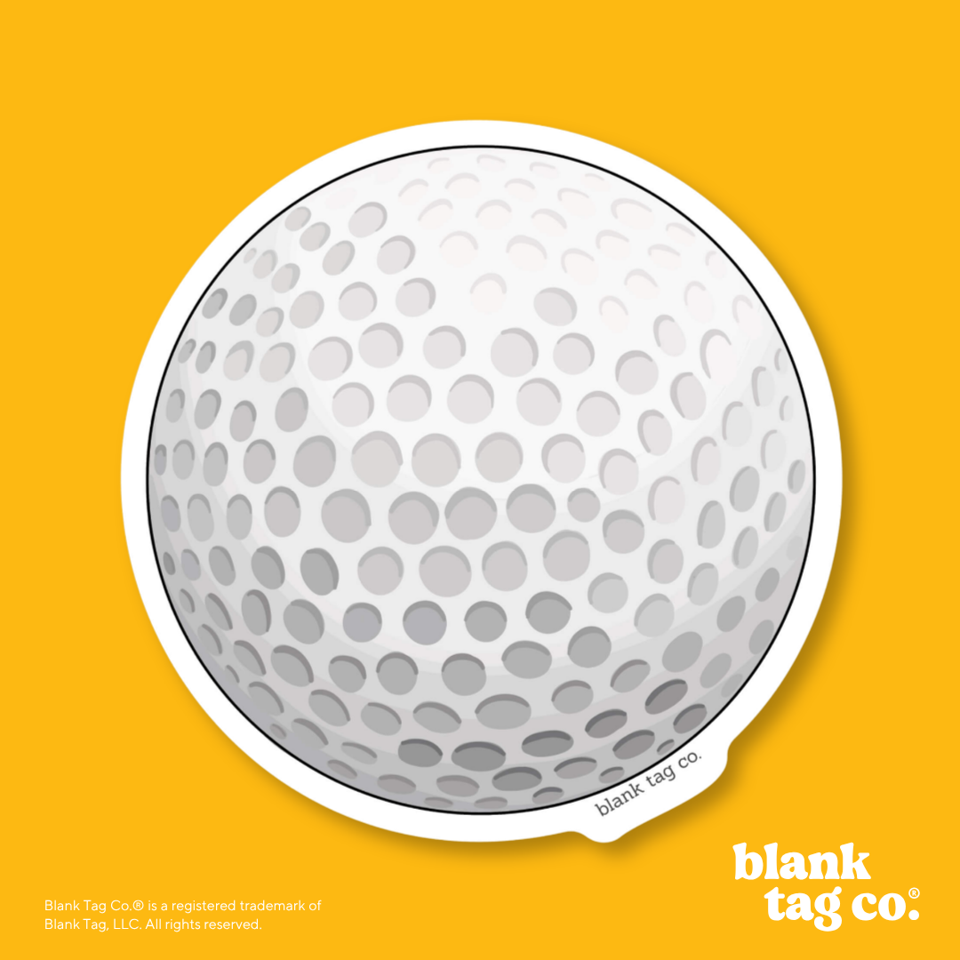 Blank Tag Co.® Waterproof Sticker - Golf Ball