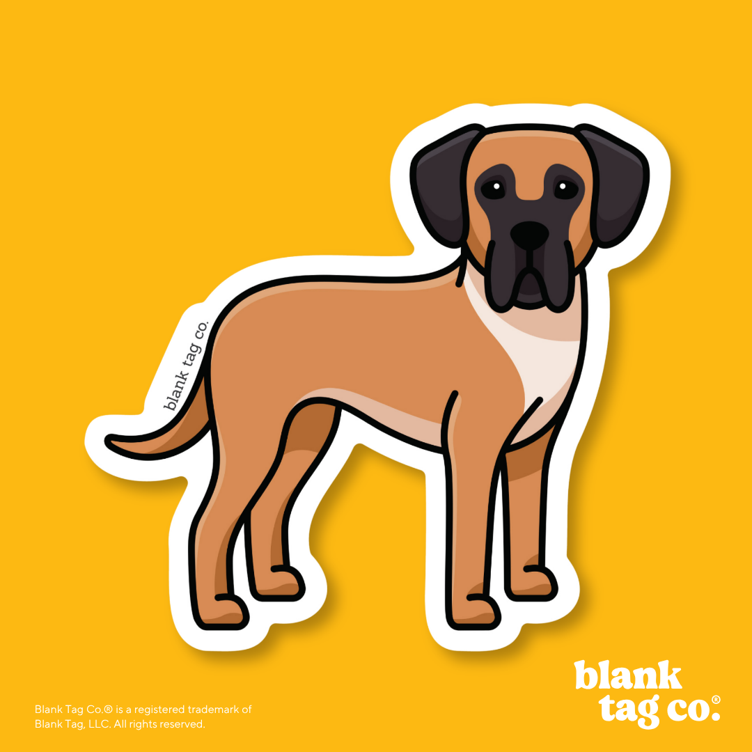 Blank Tag Co.® Waterproof Sticker - Great Dane