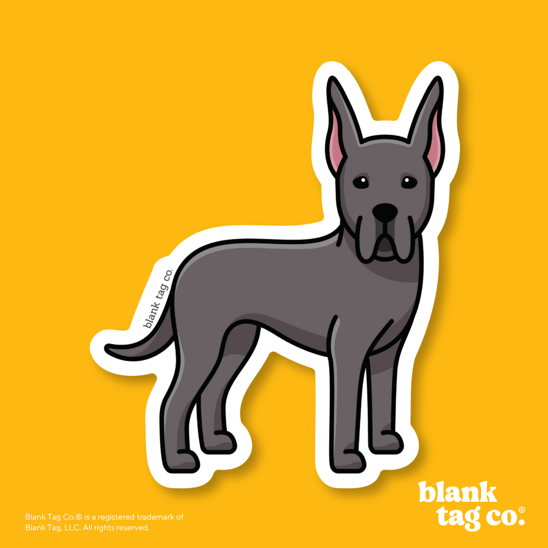 Blank Tag Co.® Waterproof Sticker - Great Dane