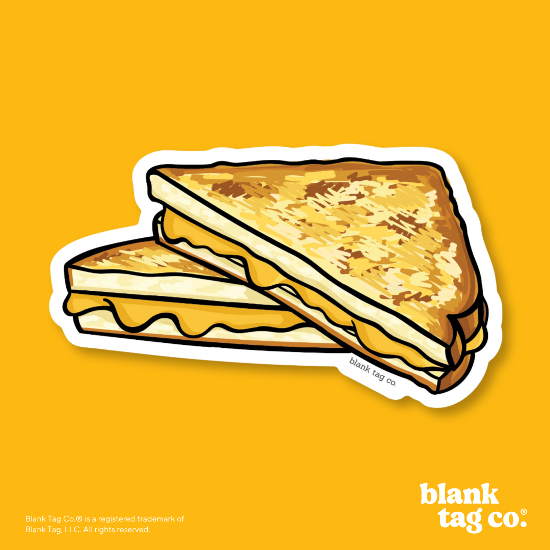 Blank Tag Co.® Waterproof Sticker - Grilled Cheese