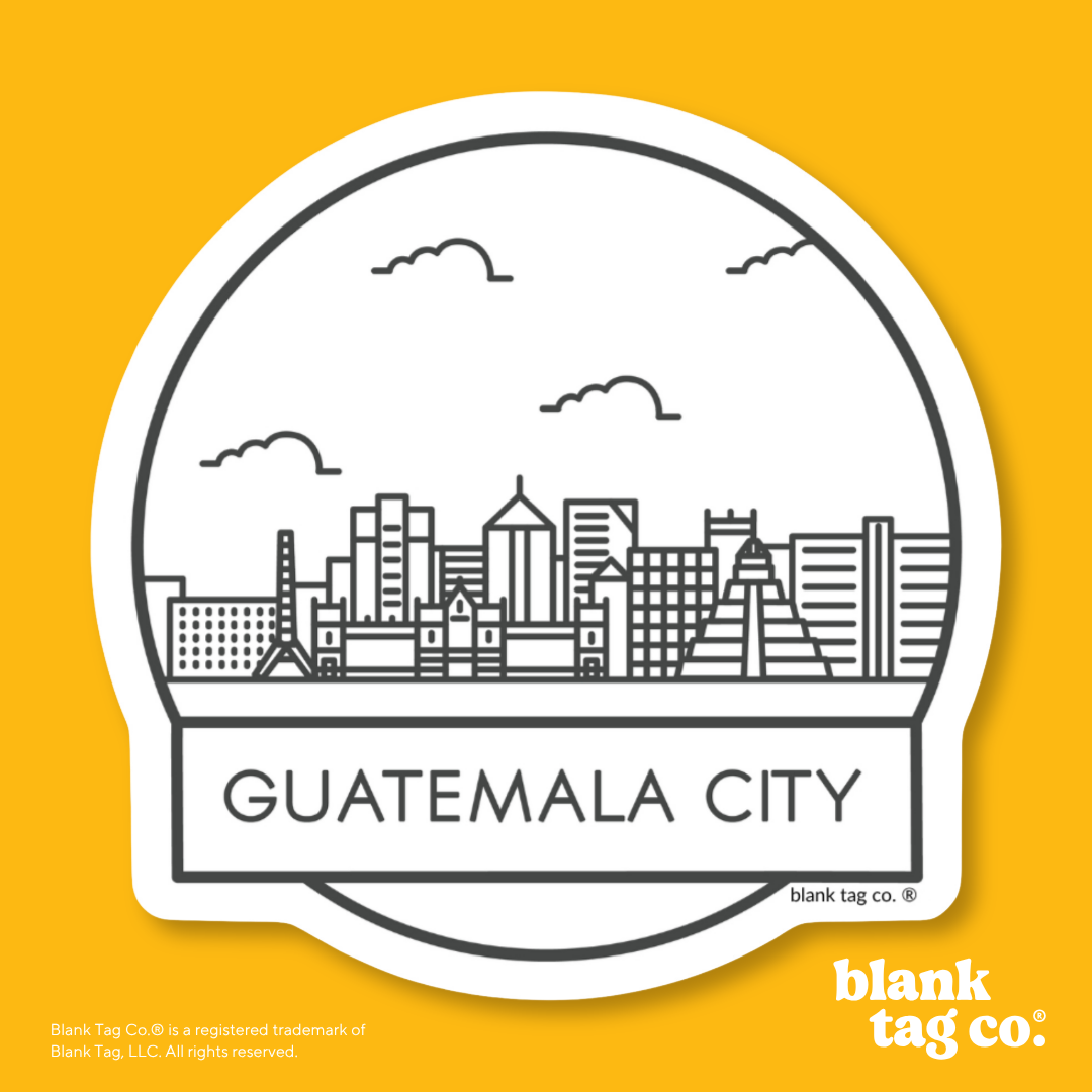 Blank Tag Co.® Waterproof Sticker - Guatemala City Cityscape