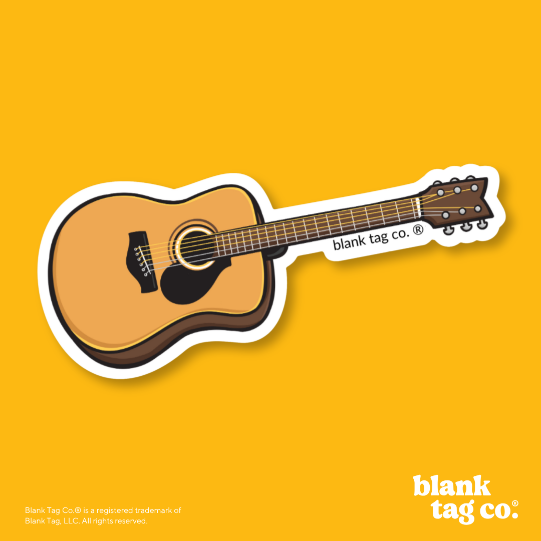 Blank Tag Co.® Waterproof Sticker - Guitar