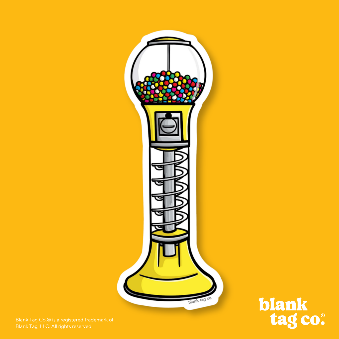 Blank Tag Co.® Waterproof Sticker - Gumball Machine