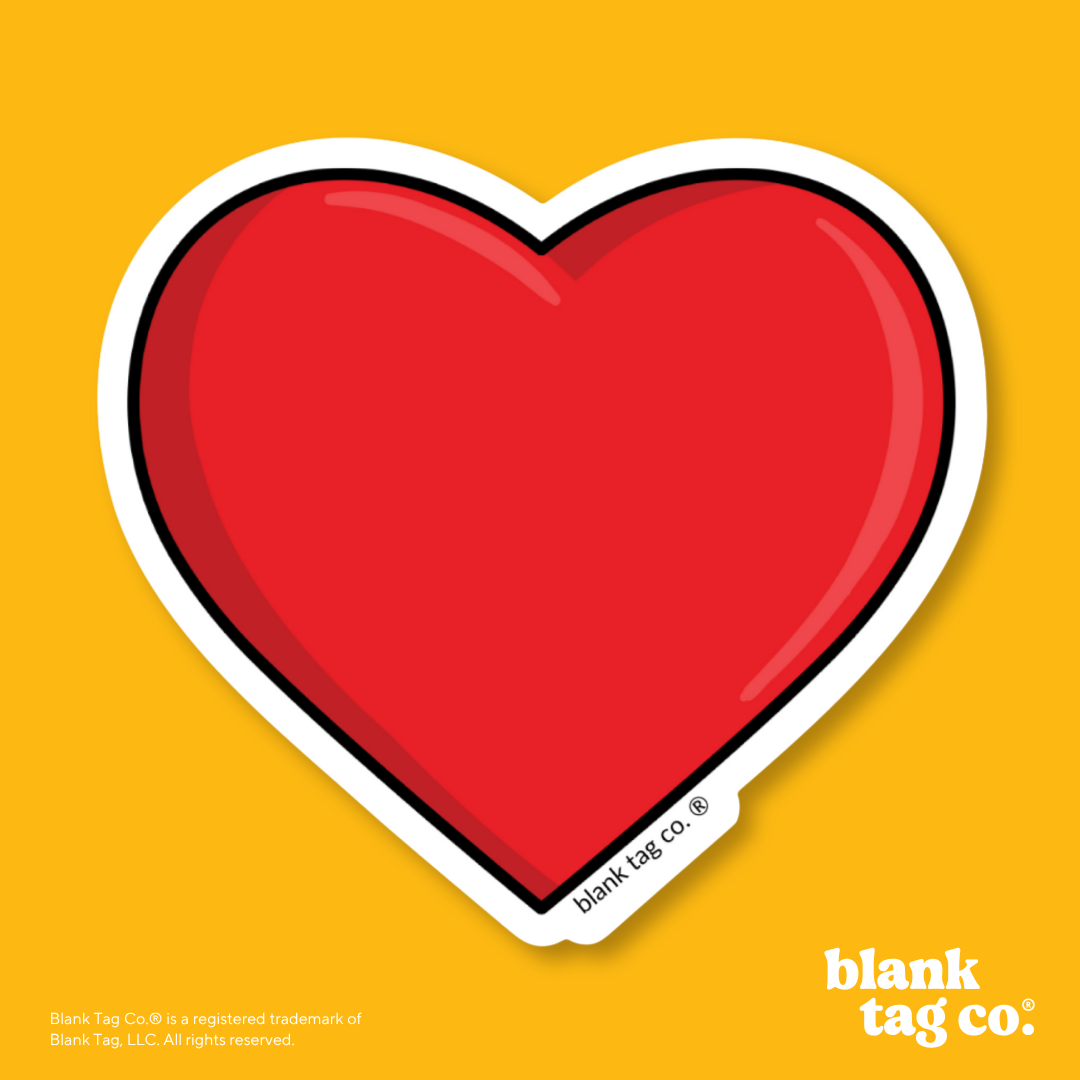Blank Tag Co.® Waterproof Sticker - Heart