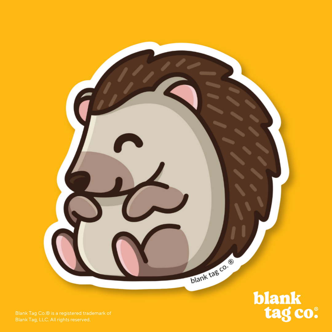 Blank Tag Co.® Waterproof Sticker - Hedgehog
