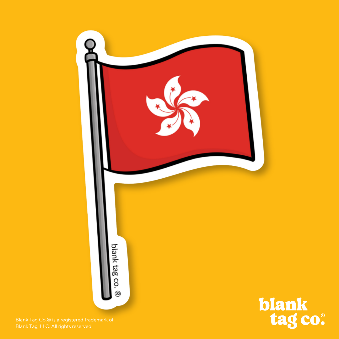 Blank Tag Co.® Waterproof Sticker - Hong Kong Flag
