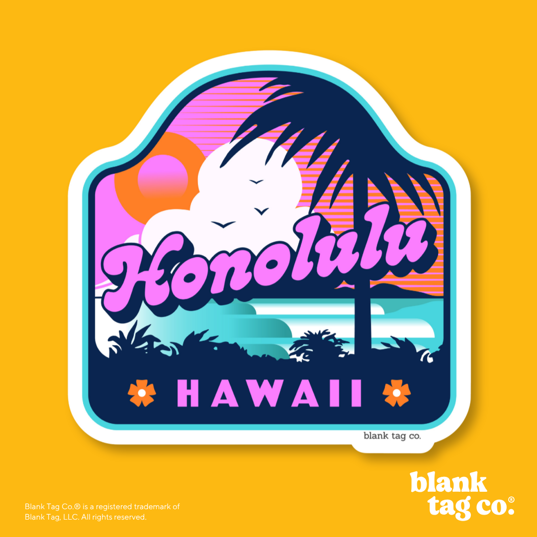 Blank Tag Co.® Waterproof Sticker - Honolulu City Badge