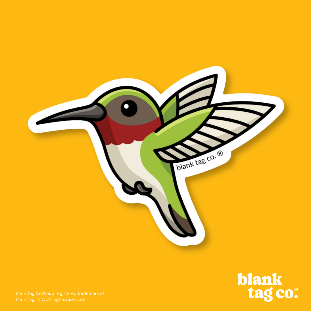 Blank Tag Co.® Waterproof Sticker - Hummingbird