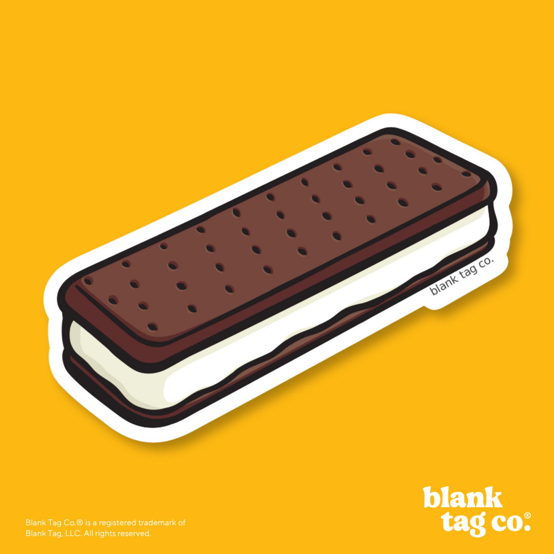 Blank Tag Co.® Waterproof Sticker - Ice Cream Sandwich