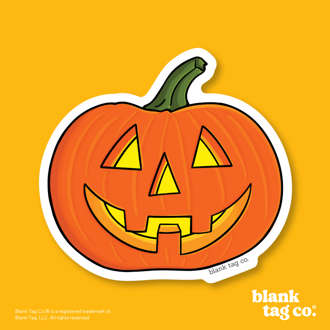 Blank Tag Co.® Waterproof Sticker - Jack-O-Lantern