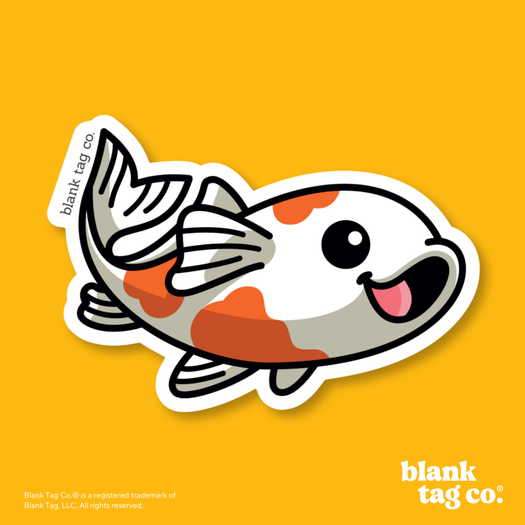 Blank Tag Co.® Waterproof Sticker - Koi Fish