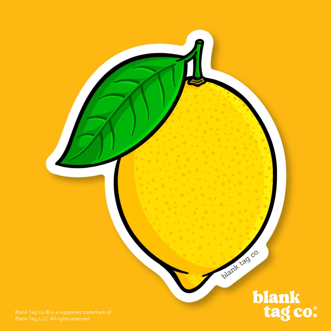 Blank Tag Co.® Waterproof Sticker - Lemon