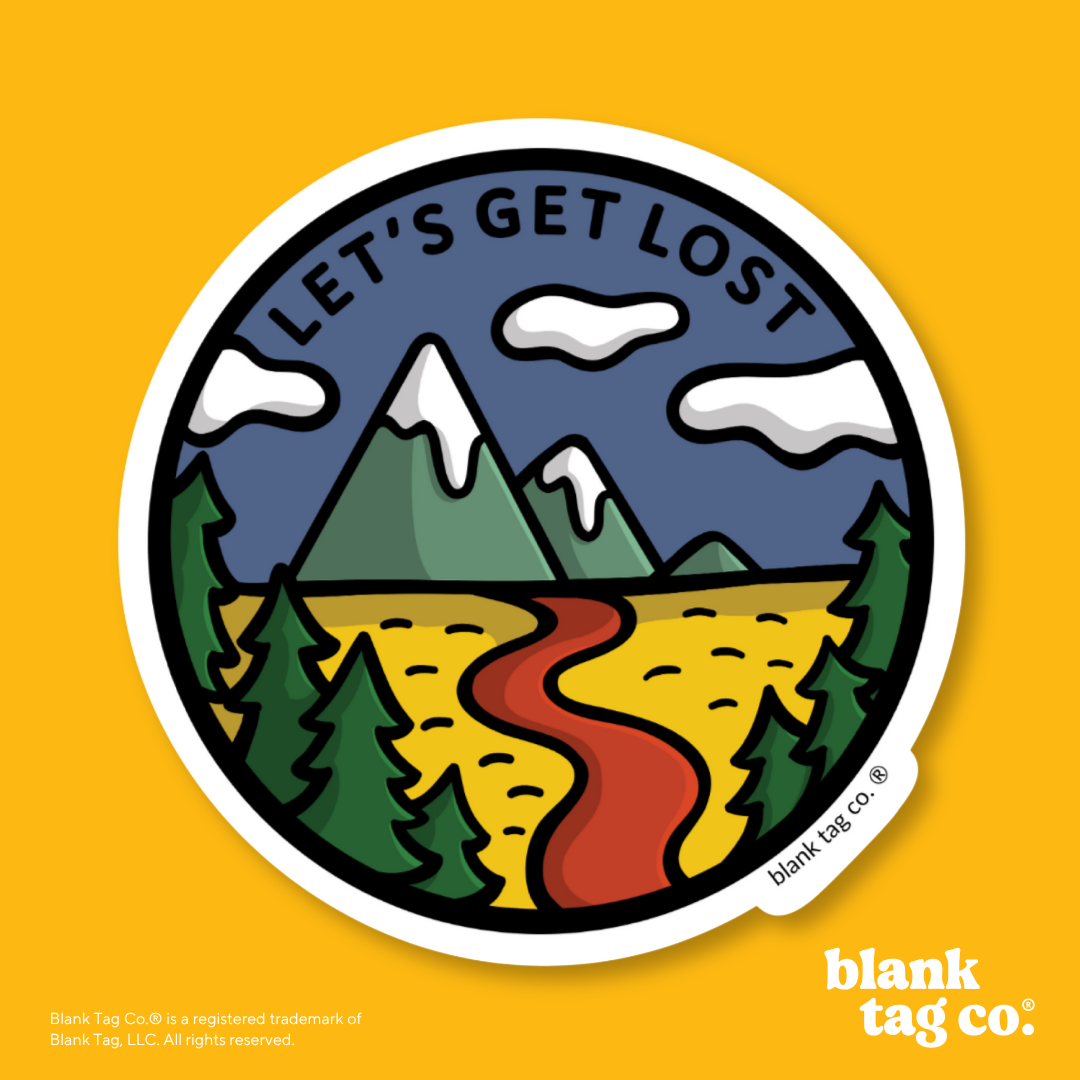 Blank Tag Co.® Waterproof Sticker - Let's Get Lost