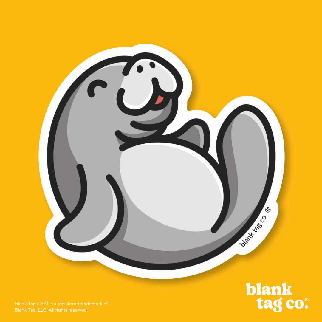 Blank Tag Co.® Waterproof Sticker - Manatee