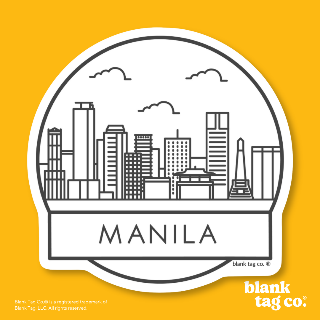 Blank Tag Co.® Waterproof Sticker - Manila Cityscape