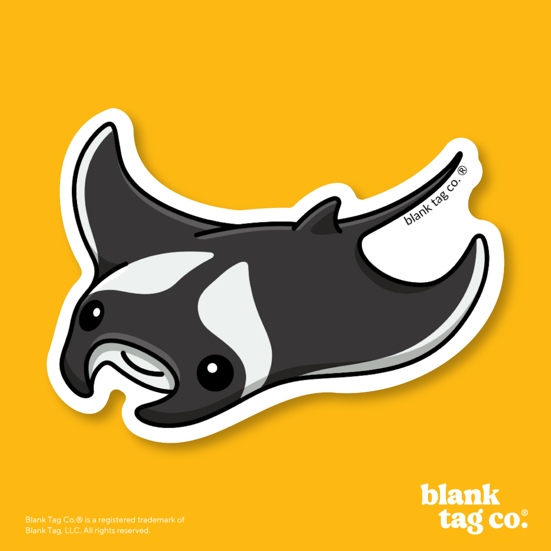 Blank Tag Co.® Waterproof Sticker - Manta Ray