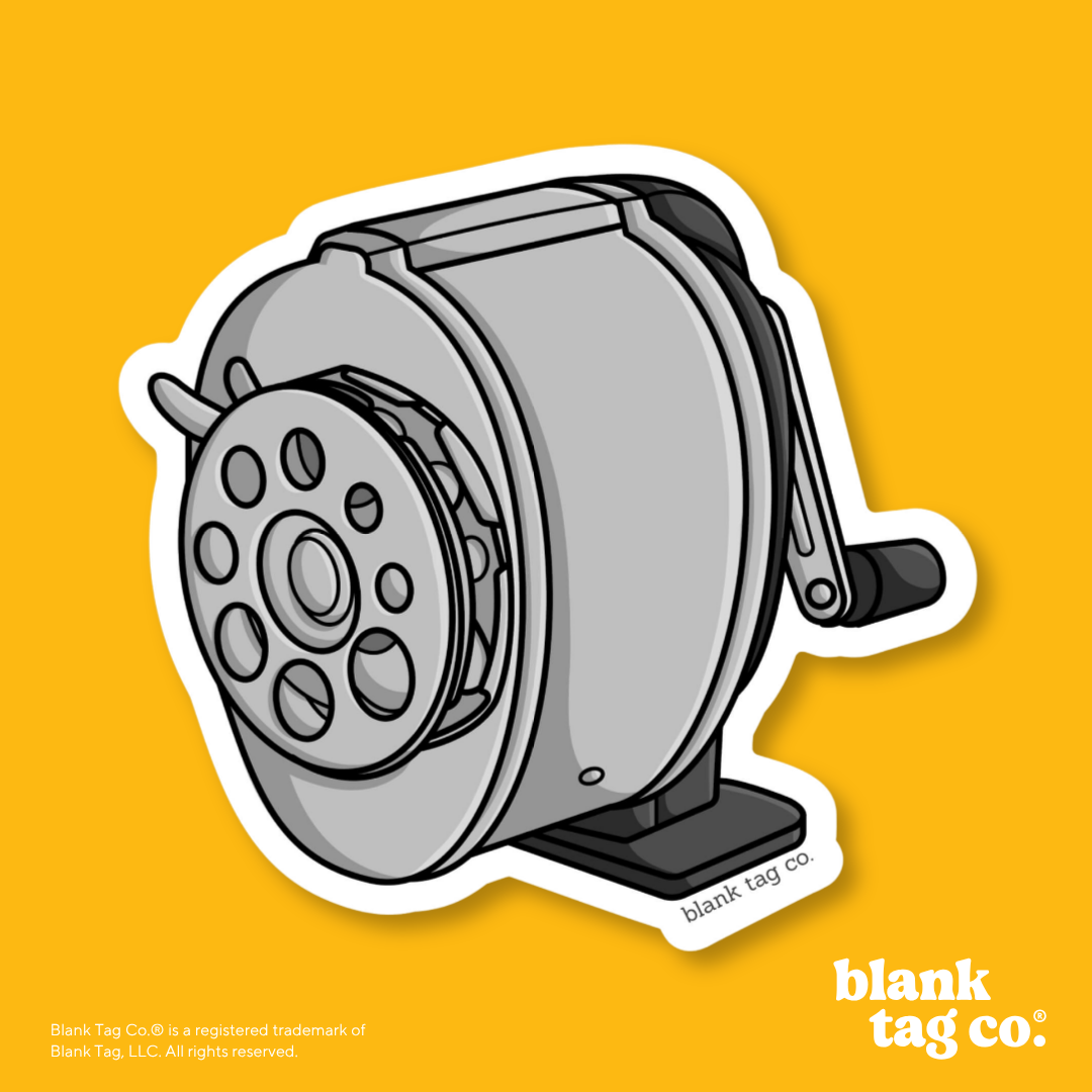 Blank Tag Co.® Waterproof Sticker - Mechanical Sharpener