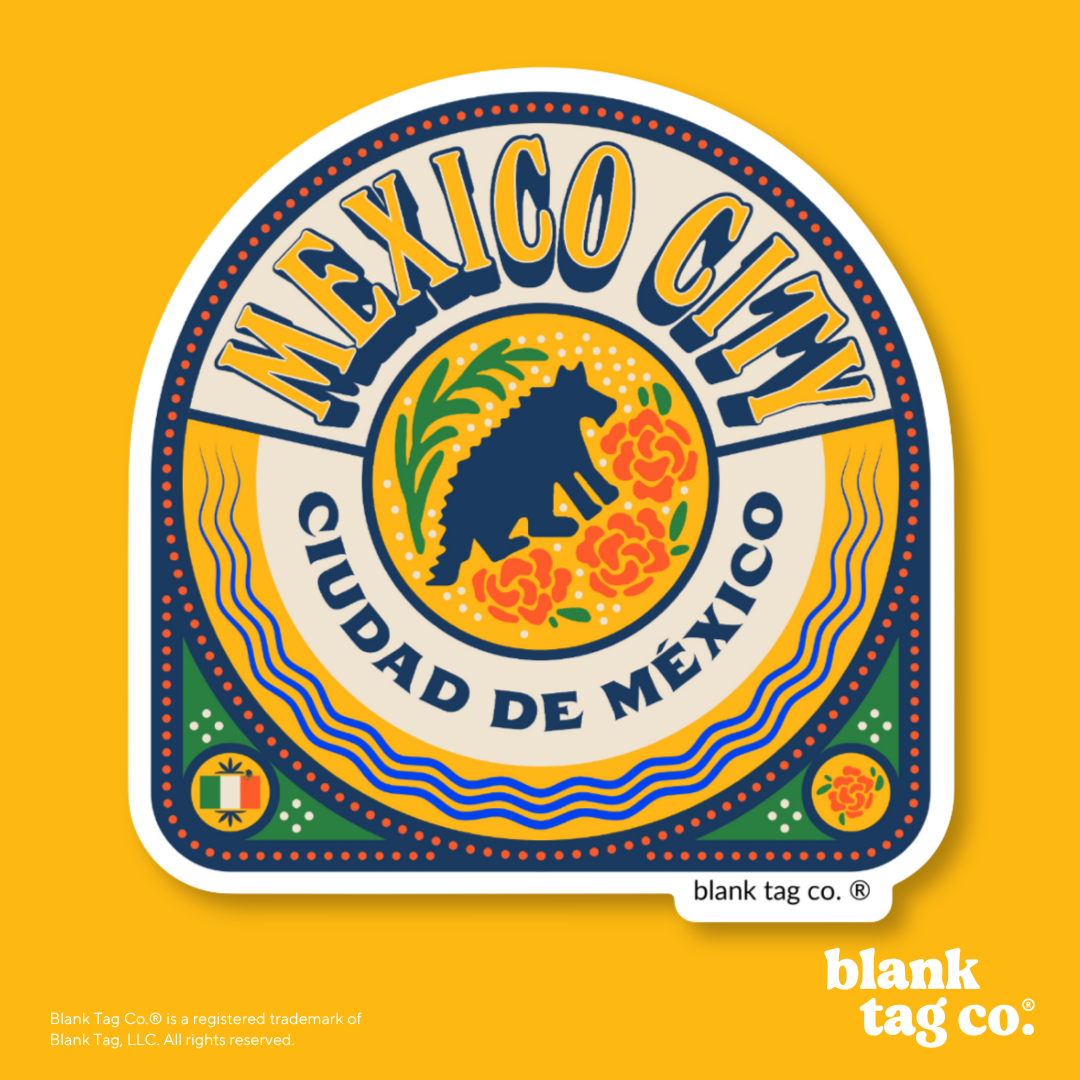 Blank Tag Co.® Waterproof Sticker - Mexico City City Badge