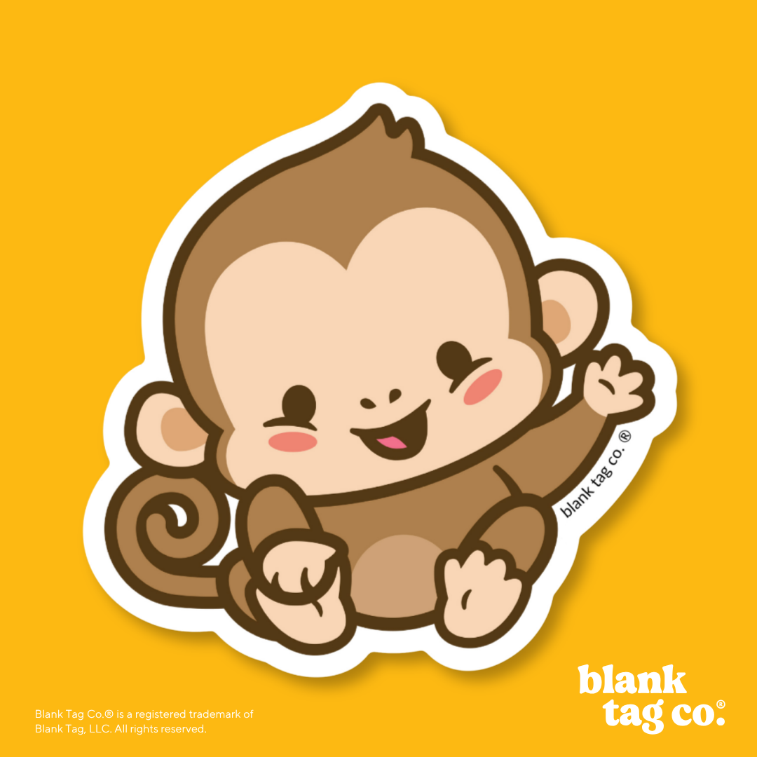 Blank Tag Co.® Waterproof Sticker - Monkey