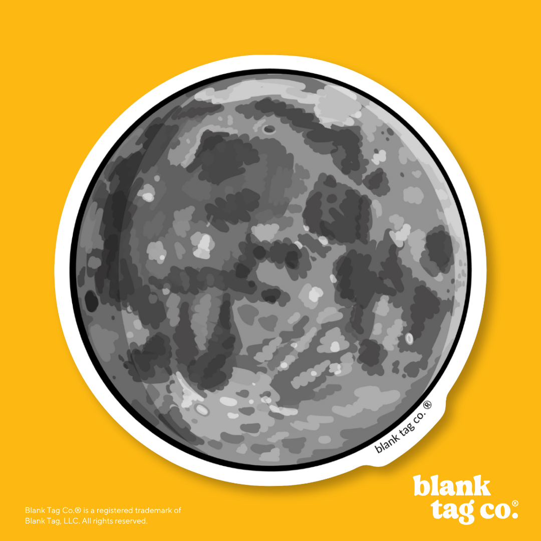 Blank Tag Co.® Waterproof Sticker - Moon